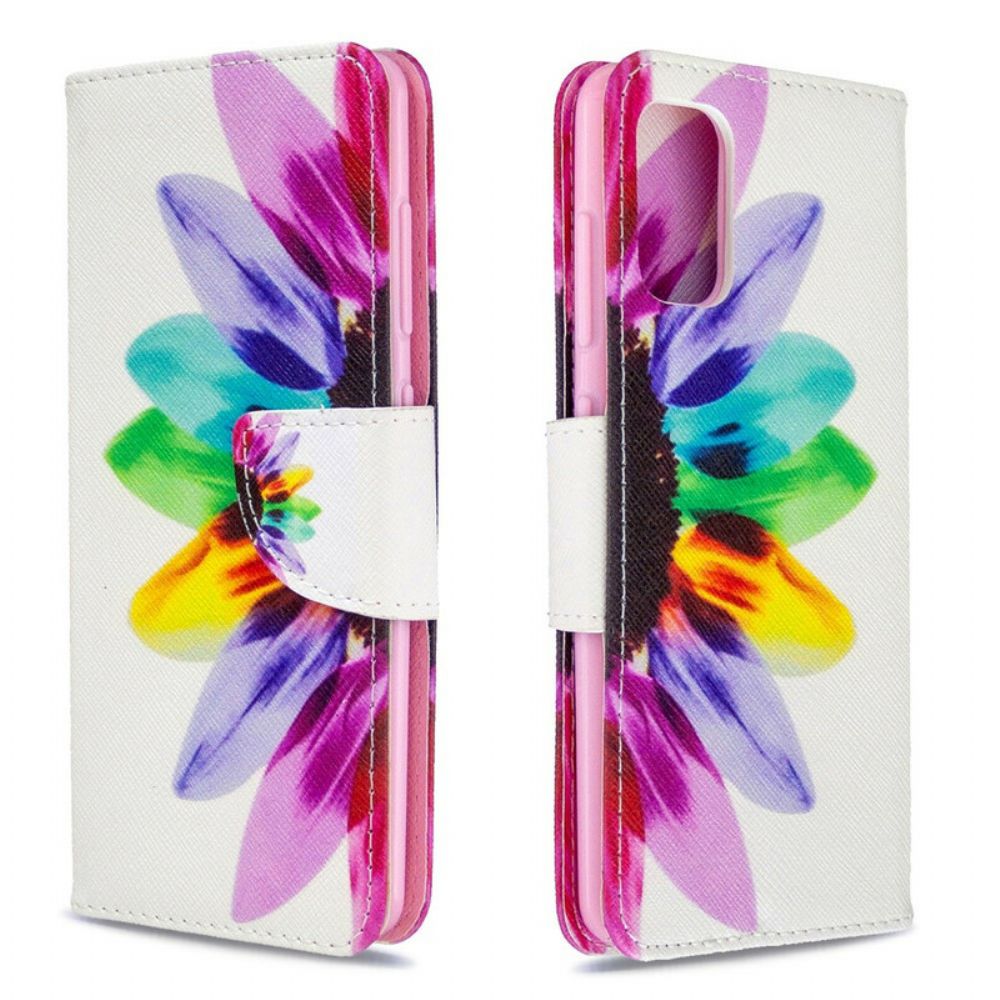 Folio-hoesje voor Samsung Galaxy A41 Aquarel Bloem