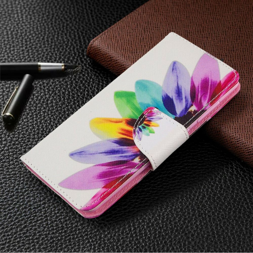 Folio-hoesje voor Samsung Galaxy A41 Aquarel Bloem