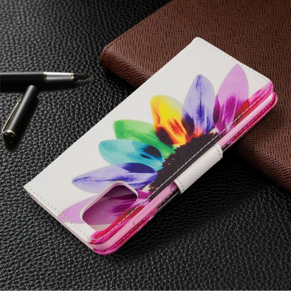 Folio-hoesje voor Samsung Galaxy A41 Aquarel Bloem