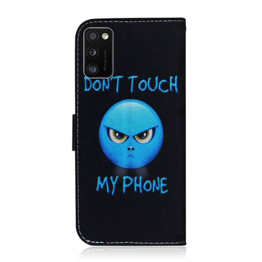 Folio-hoesje voor Samsung Galaxy A41 Emoji-telefoon