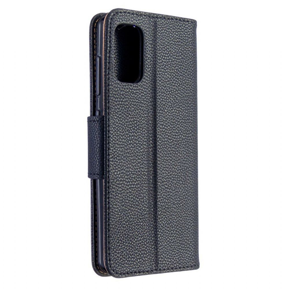 Folio-hoesje voor Samsung Galaxy A41 Flip Case Litchi Flap Schuin