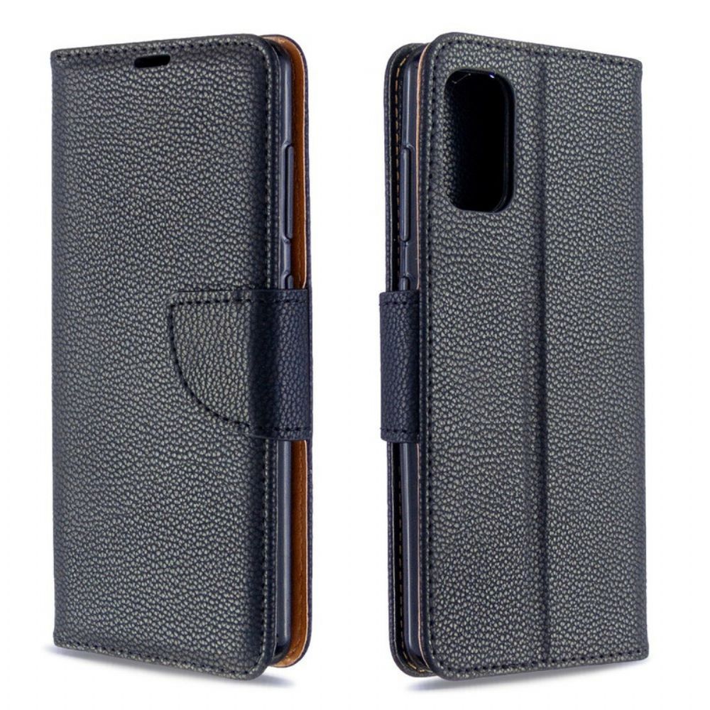 Folio-hoesje voor Samsung Galaxy A41 Flip Case Litchi Flap Schuin