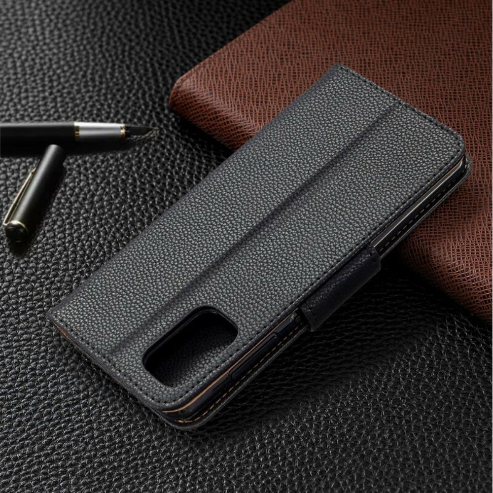 Folio-hoesje voor Samsung Galaxy A41 Flip Case Litchi Flap Schuin