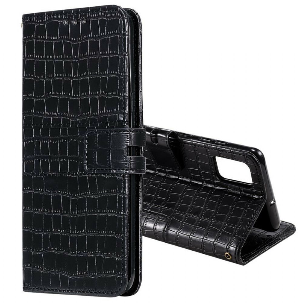 Folio-hoesje voor Samsung Galaxy A41 Helemaal Croc