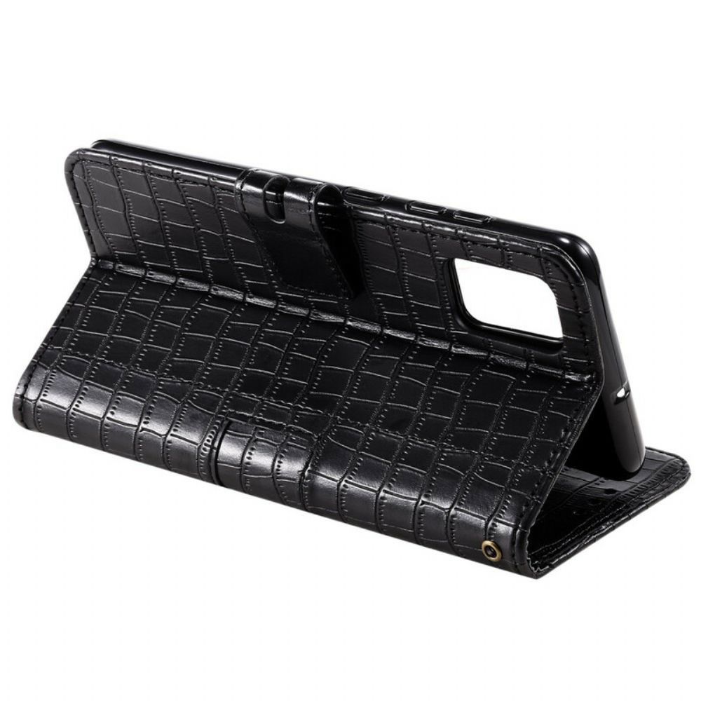 Folio-hoesje voor Samsung Galaxy A41 Helemaal Croc