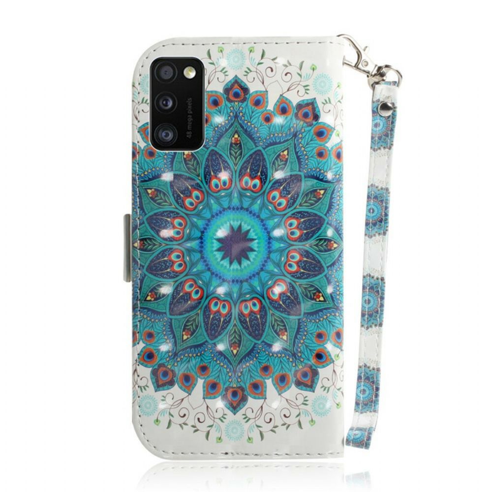 Folio-hoesje voor Samsung Galaxy A41 Met Ketting Meesterlijke Mandala Met Bandjes