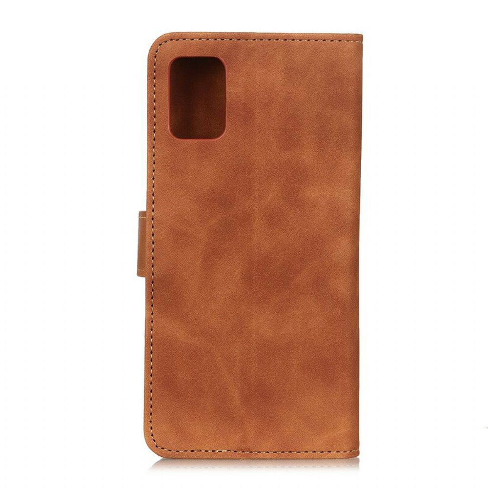 Folio-hoesje voor Samsung Galaxy A41 Vintage Leereffect Khazneh