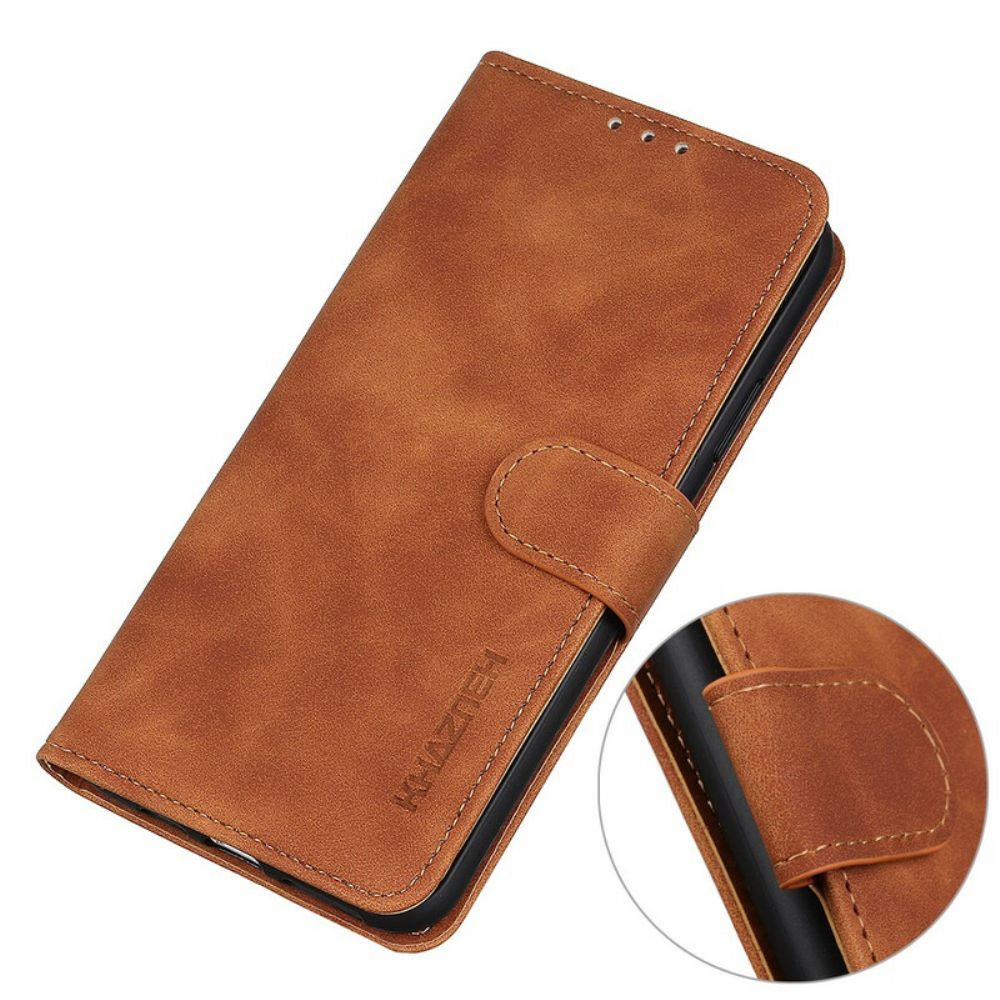 Folio-hoesje voor Samsung Galaxy A41 Vintage Leereffect Khazneh