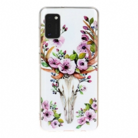 Hoesje voor Samsung Galaxy A41 Fluorescerende Bloem Eland