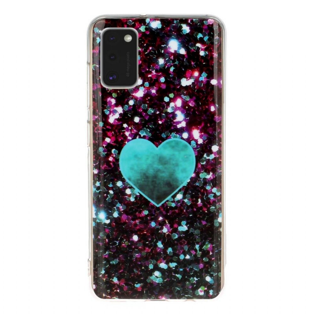 Hoesje voor Samsung Galaxy A41 Glitter Marmer