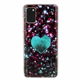 Hoesje voor Samsung Galaxy A41 Glitter Marmer