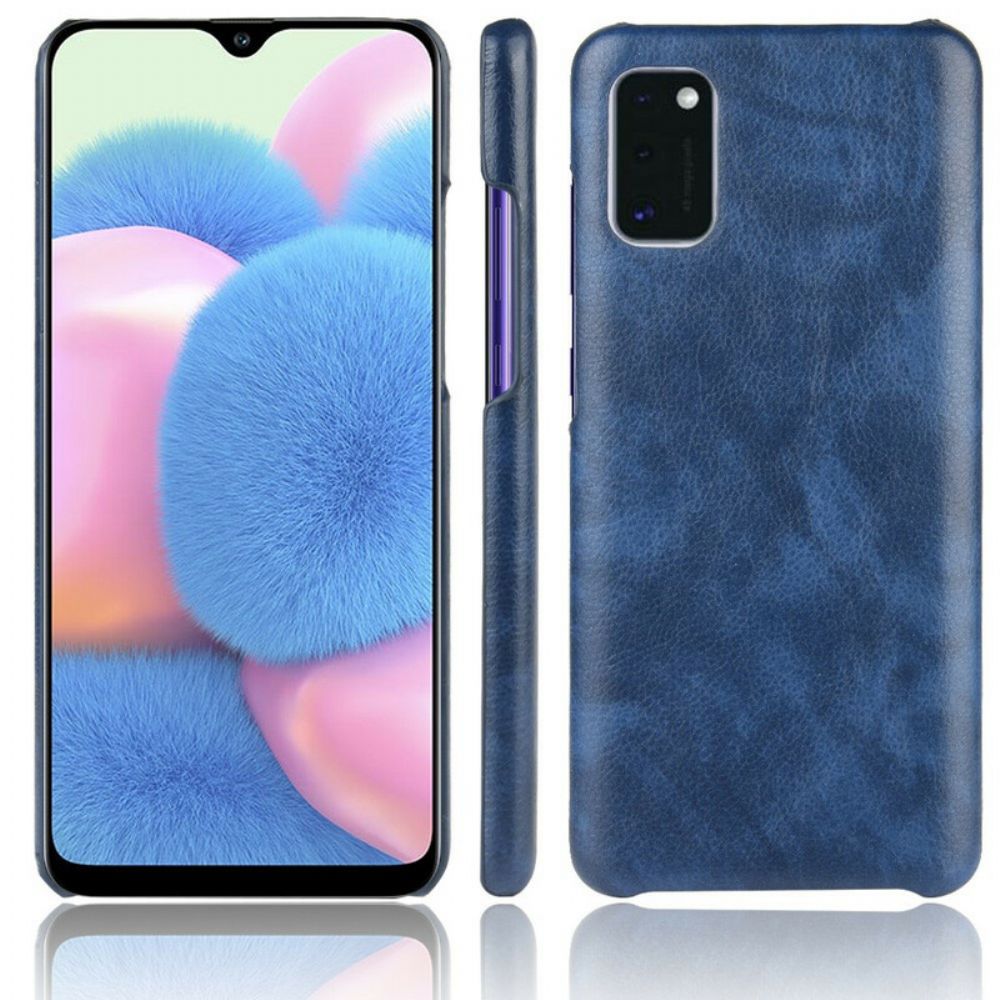 Hoesje voor Samsung Galaxy A41 Prestaties Litchi Leder Effect