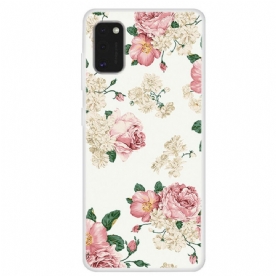 Hoesje voor Samsung Galaxy A41 Vrijheidsbloemen