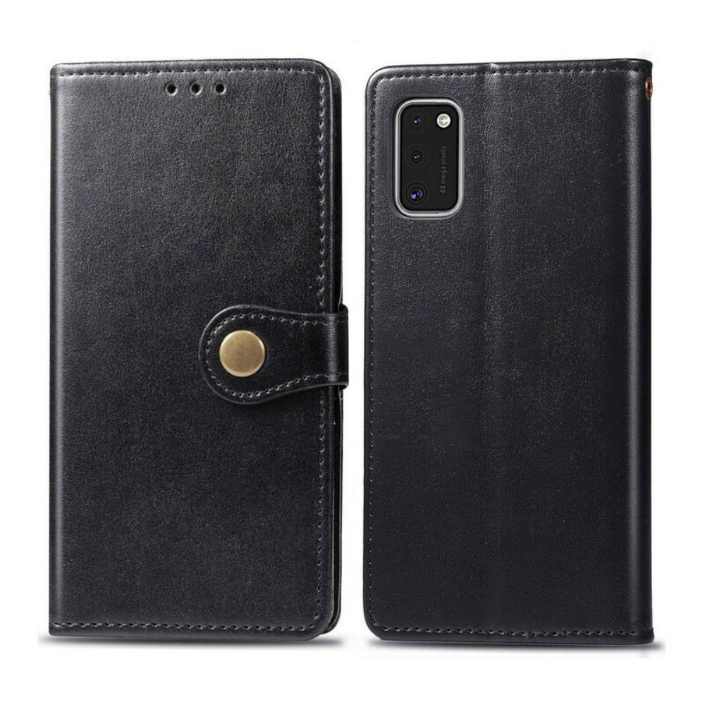 Leren Hoesje voor Samsung Galaxy A41 Faux Leer En Vintage Sluiting