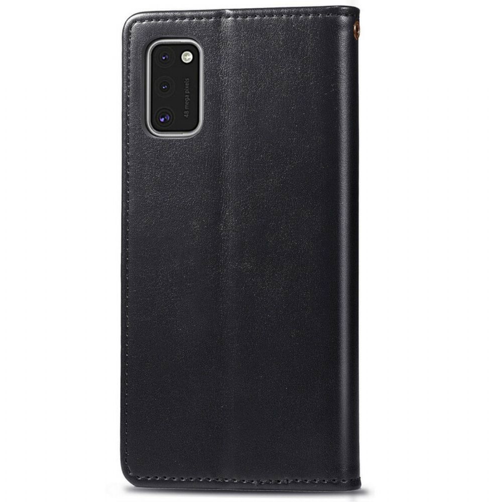 Leren Hoesje voor Samsung Galaxy A41 Faux Leer En Vintage Sluiting