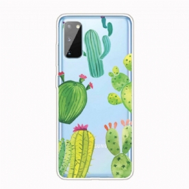 Telefoonhoesje voor Samsung Galaxy A41 Cactus Aquarel