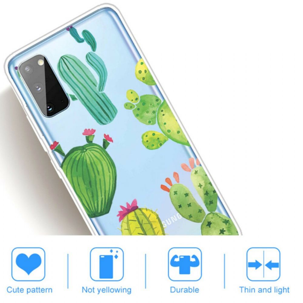 Telefoonhoesje voor Samsung Galaxy A41 Cactus Aquarel