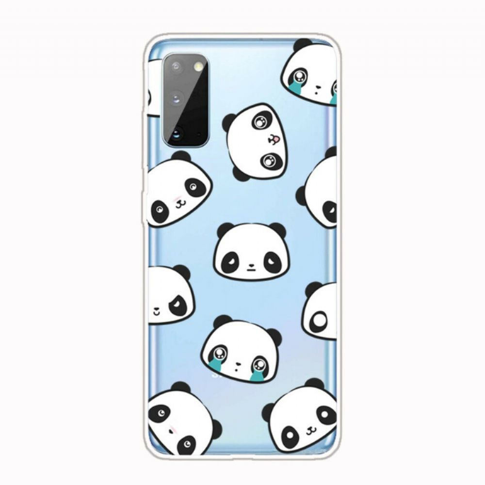 Telefoonhoesje voor Samsung Galaxy A41 Transparante Sentimentele Panda's