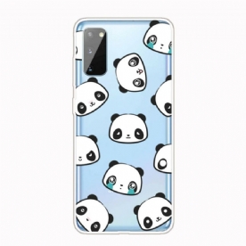 Telefoonhoesje voor Samsung Galaxy A41 Transparante Sentimentele Panda's