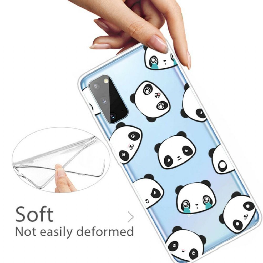 Telefoonhoesje voor Samsung Galaxy A41 Transparante Sentimentele Panda's