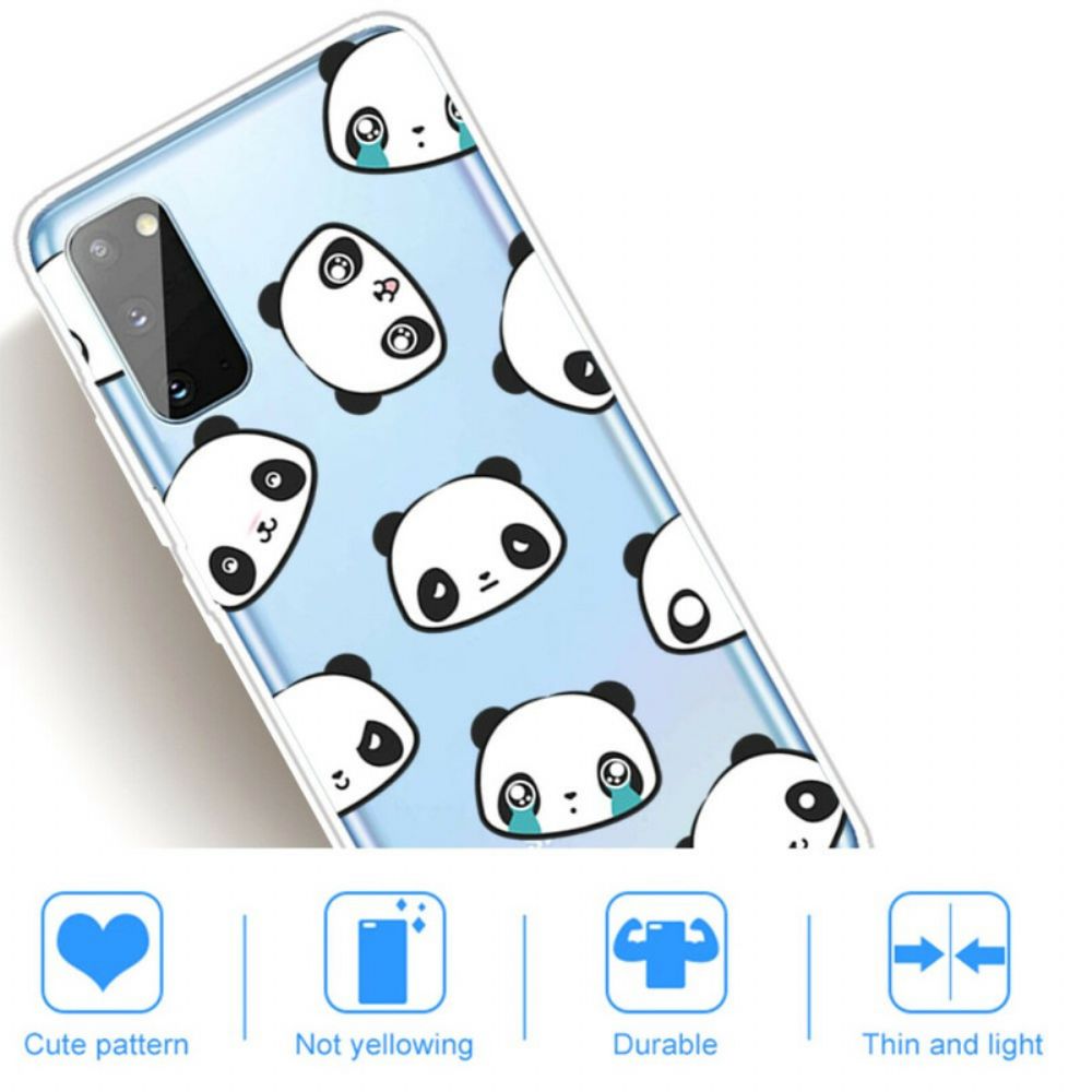 Telefoonhoesje voor Samsung Galaxy A41 Transparante Sentimentele Panda's