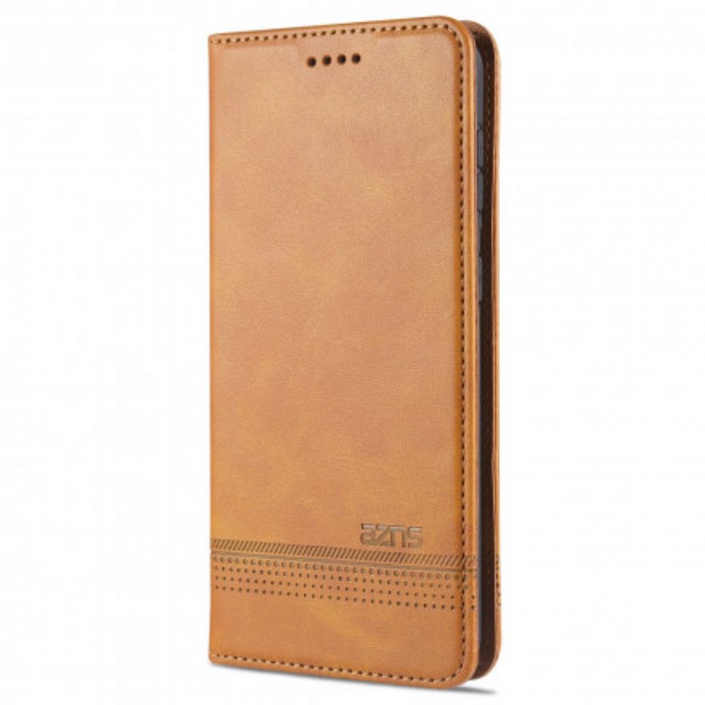 Bescherming Hoesje voor Samsung Galaxy S21 5G Folio-hoesje Azns Lederen Stijl