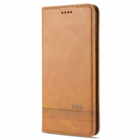 Bescherming Hoesje voor Samsung Galaxy S21 5G Folio-hoesje Azns Lederen Stijl