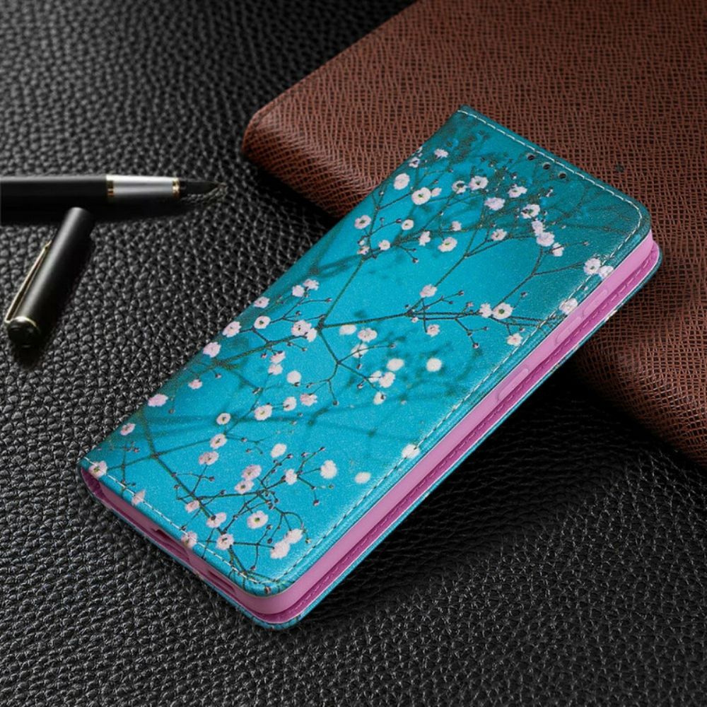 Bescherming Hoesje voor Samsung Galaxy S21 5G Folio-hoesje Bloeiende Takken