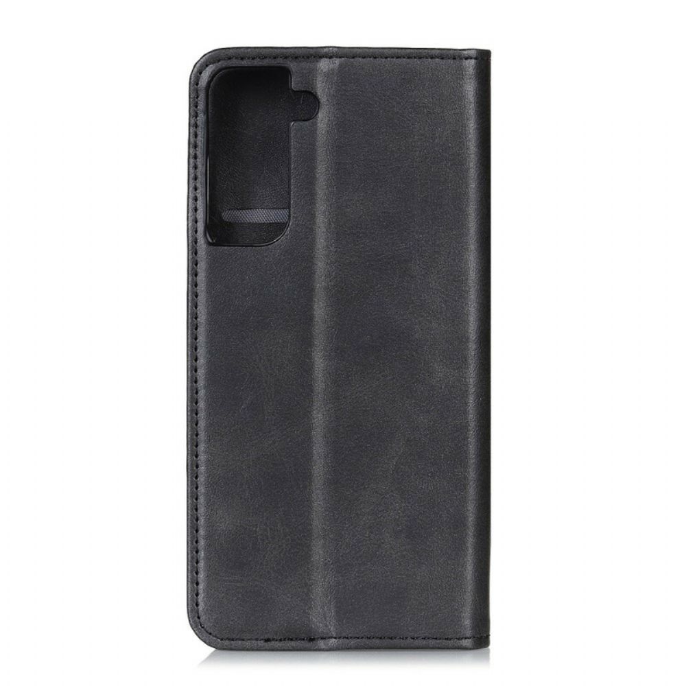 Bescherming Hoesje voor Samsung Galaxy S21 5G Folio-hoesje Gespleten Leer