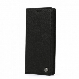 Bescherming Hoesje voor Samsung Galaxy S21 5G Folio-hoesje Hanman Leereffect