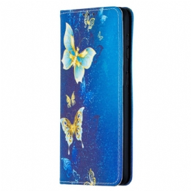 Bescherming Hoesje voor Samsung Galaxy S21 5G Folio-hoesje Kleurrijke Vlinders