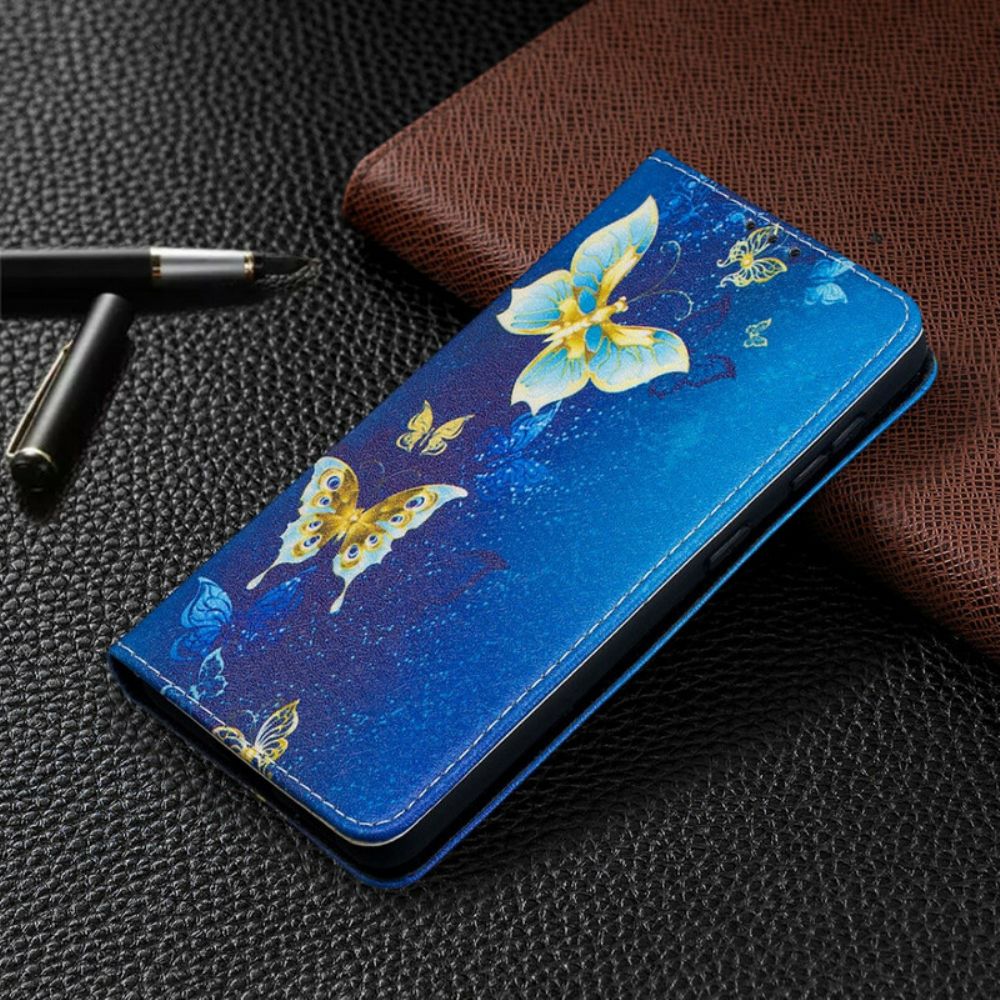 Bescherming Hoesje voor Samsung Galaxy S21 5G Folio-hoesje Kleurrijke Vlinders