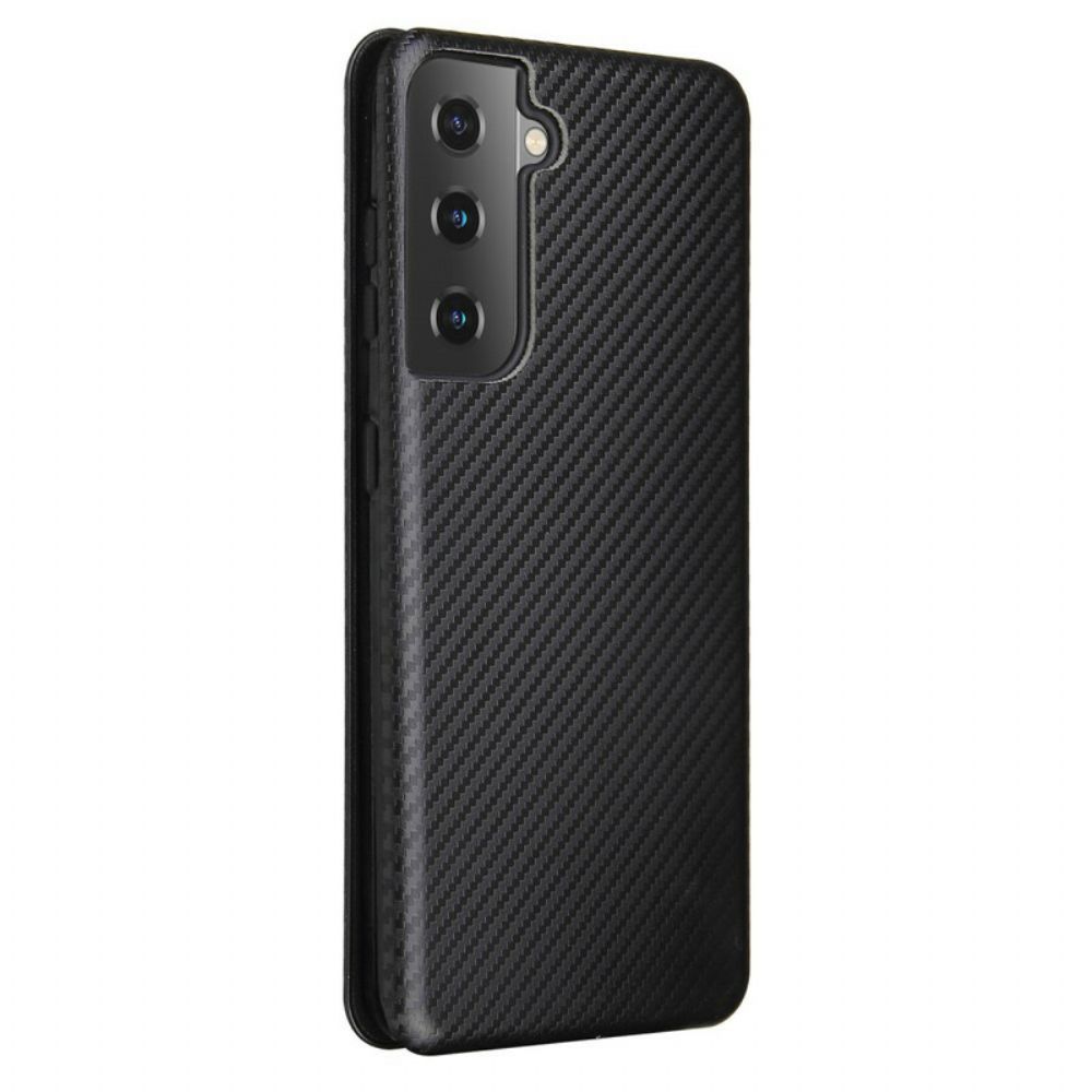 Bescherming Hoesje voor Samsung Galaxy S21 5G Folio-hoesje Koolstofvezel