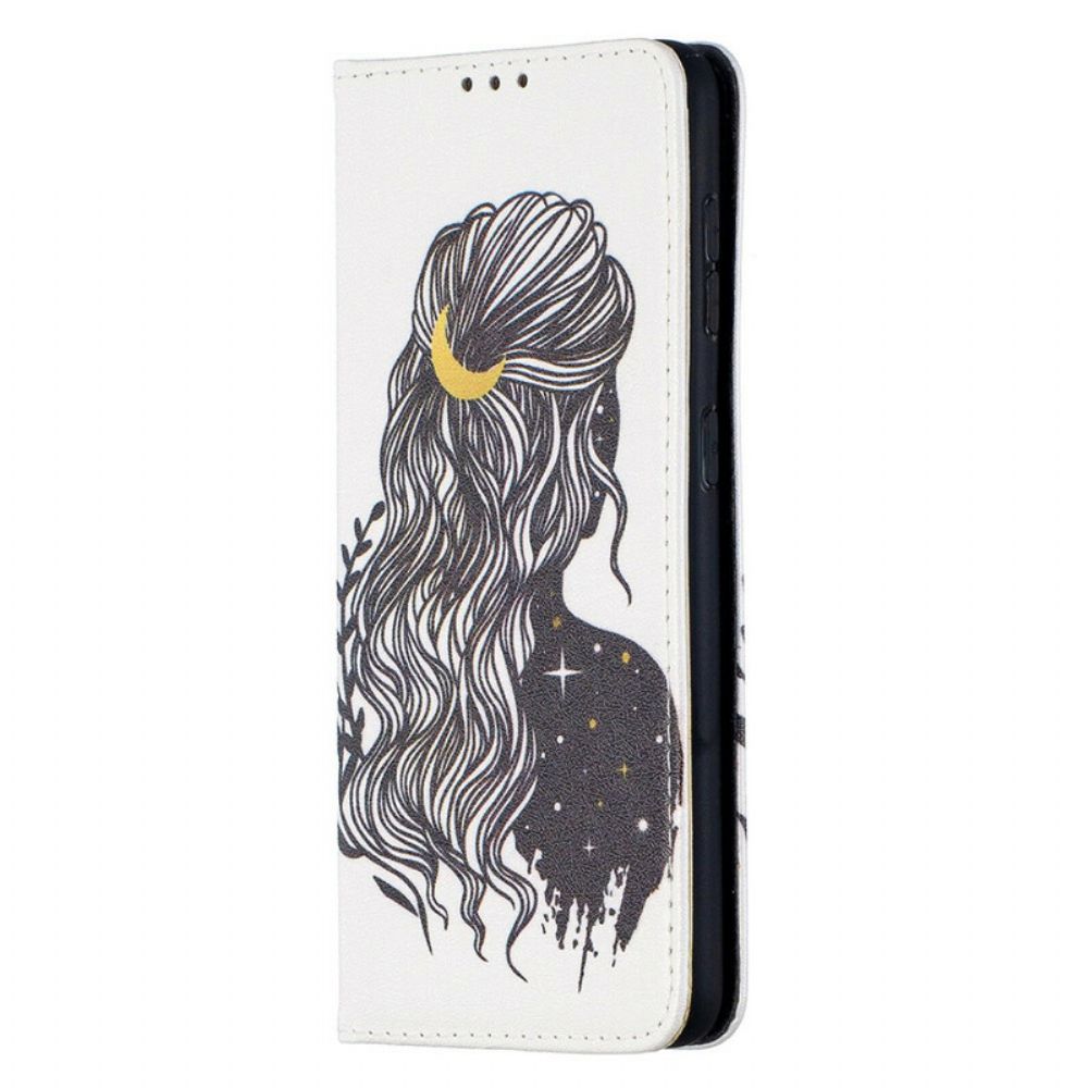 Bescherming Hoesje voor Samsung Galaxy S21 5G Folio-hoesje Mooi Haar