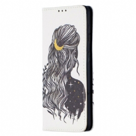 Bescherming Hoesje voor Samsung Galaxy S21 5G Folio-hoesje Mooi Haar