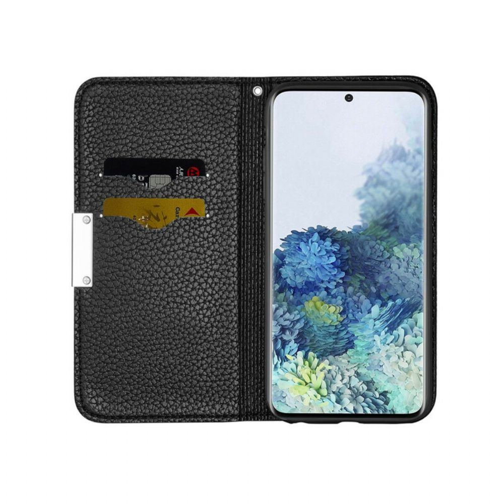 Bescherming Hoesje voor Samsung Galaxy S21 5G Folio-hoesje Ultra Chique Litchi Kunstleer