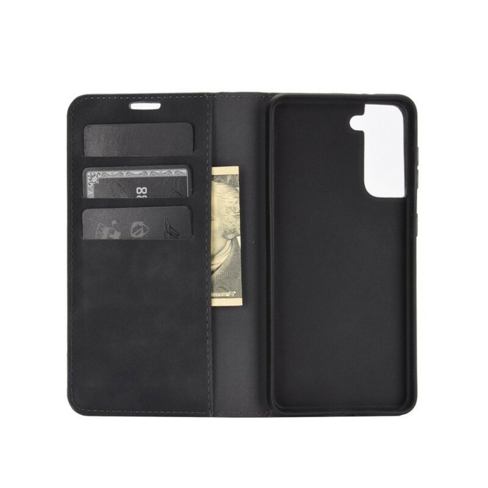 Bescherming Hoesje voor Samsung Galaxy S21 5G Folio-hoesje Zacht Leereffect