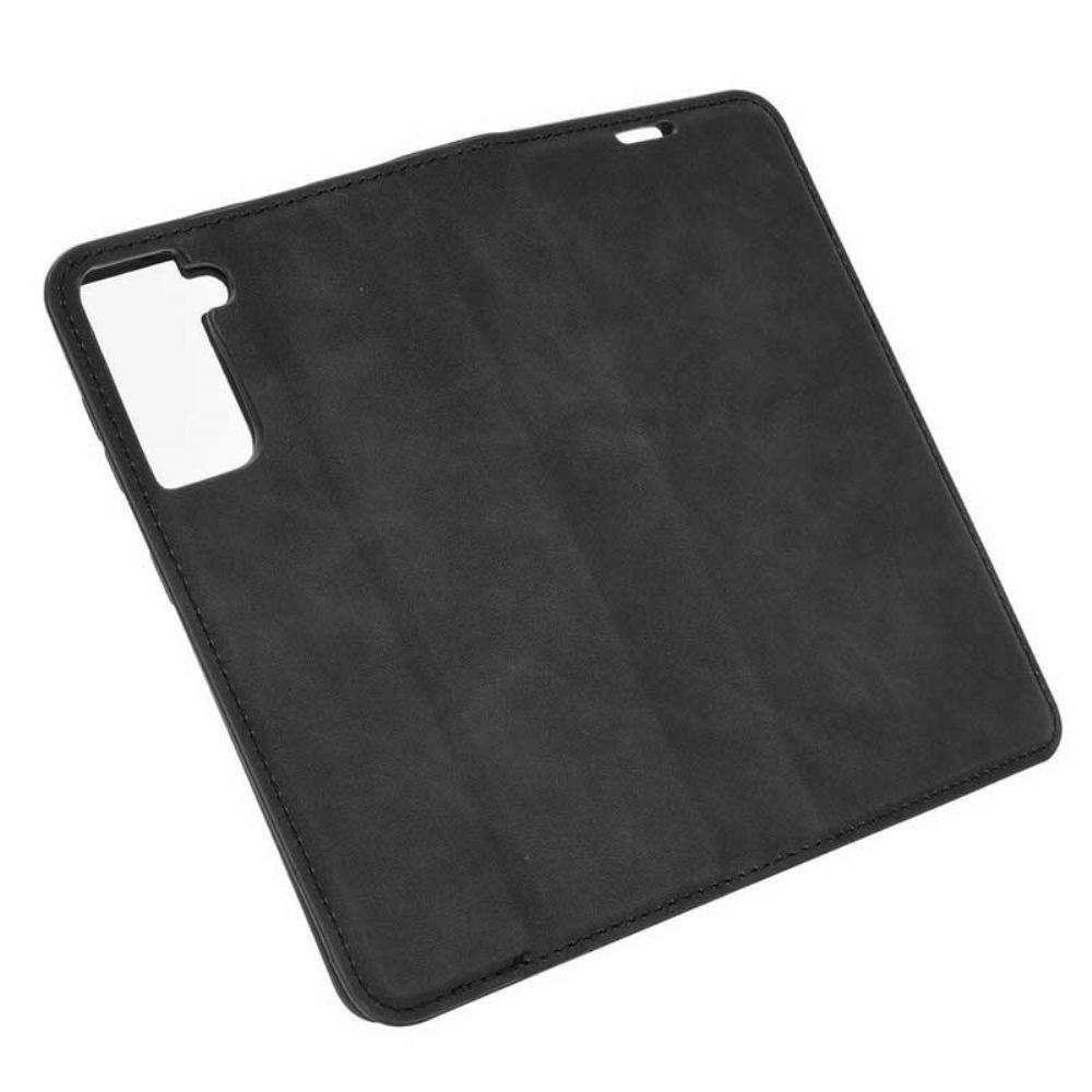 Bescherming Hoesje voor Samsung Galaxy S21 5G Folio-hoesje Zacht Leereffect