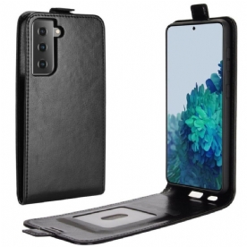 Flip Case voor Samsung Galaxy S21 5G Folio-hoesje Leren Effect Verticale Klep