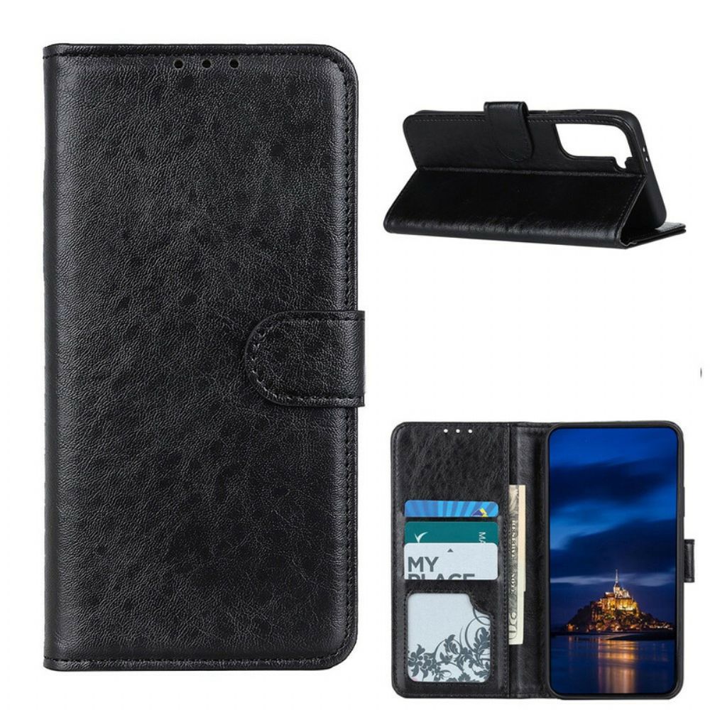 Flip Case voor Samsung Galaxy S21 5G Getextureerd Kunstleer