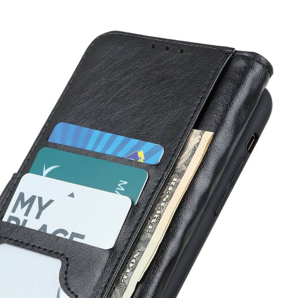 Flip Case voor Samsung Galaxy S21 5G Getextureerd Kunstleer