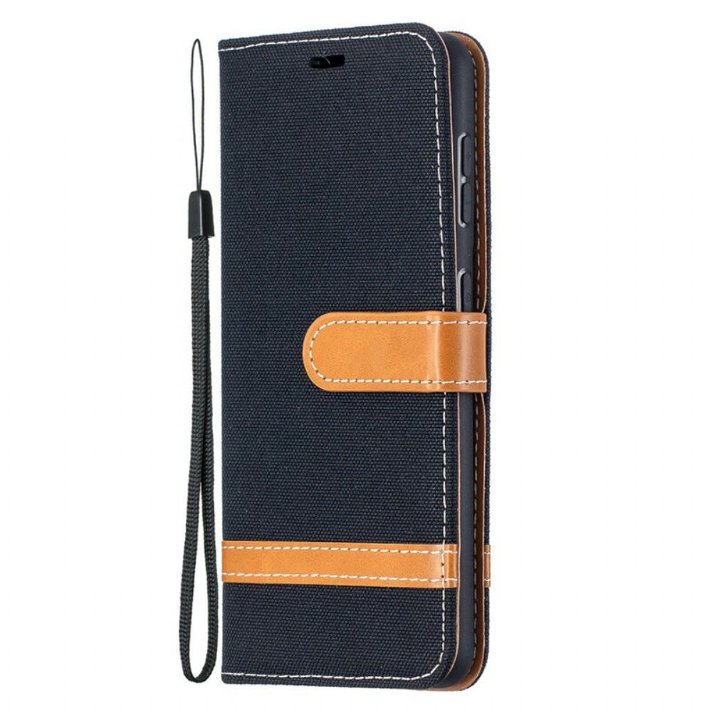 Flip Case voor Samsung Galaxy S21 5G Met Ketting Band Met Stof En Leereffect