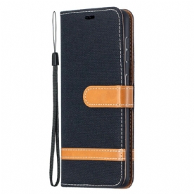 Flip Case voor Samsung Galaxy S21 5G Met Ketting Band Met Stof En Leereffect