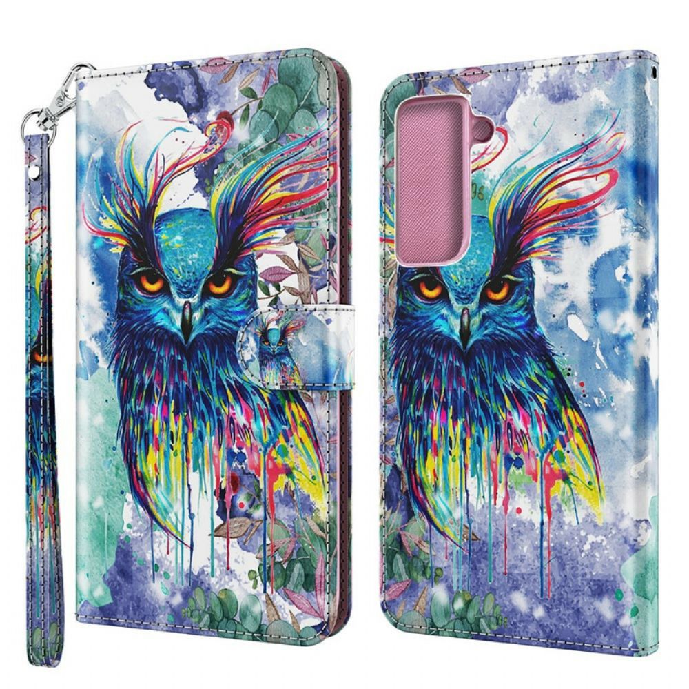 Folio-hoesje voor Samsung Galaxy S21 5G Aquarel Vogel