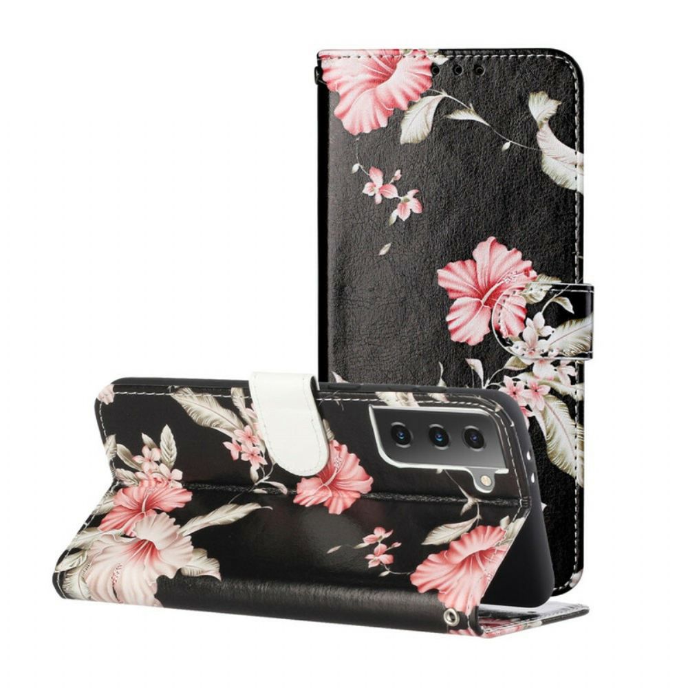 Folio-hoesje voor Samsung Galaxy S21 5G Bloemen Waanzin