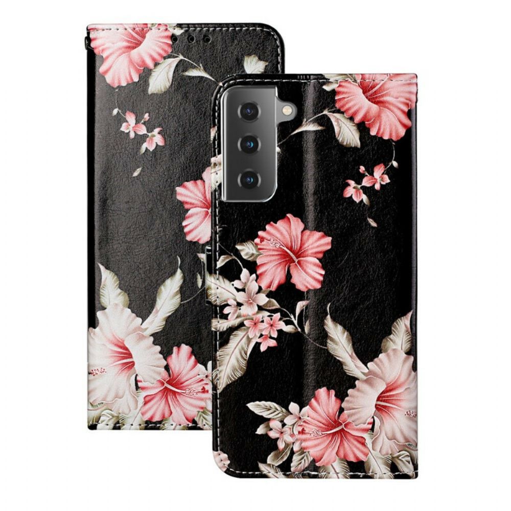 Folio-hoesje voor Samsung Galaxy S21 5G Bloemen Waanzin