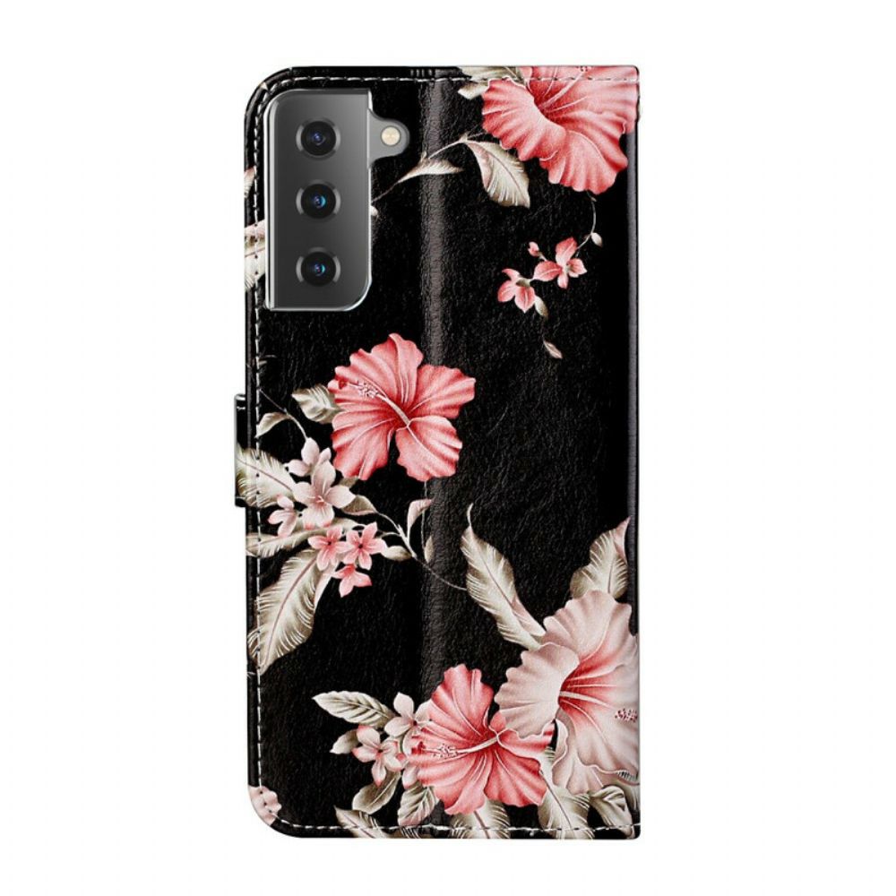 Folio-hoesje voor Samsung Galaxy S21 5G Bloemen Waanzin