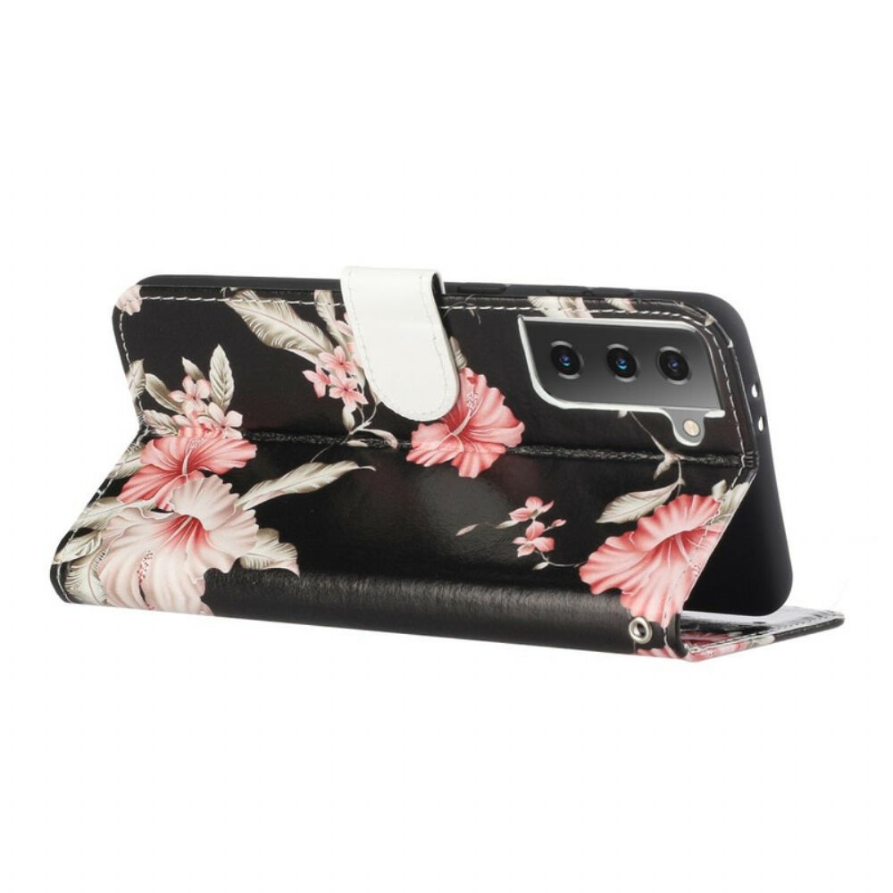 Folio-hoesje voor Samsung Galaxy S21 5G Bloemen Waanzin