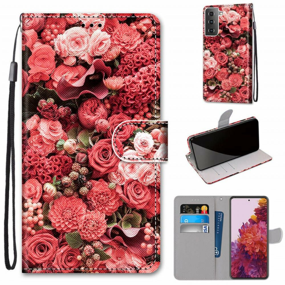 Folio-hoesje voor Samsung Galaxy S21 5G Bloemromantiek