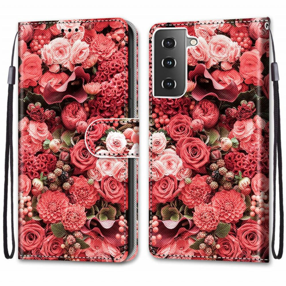 Folio-hoesje voor Samsung Galaxy S21 5G Bloemromantiek